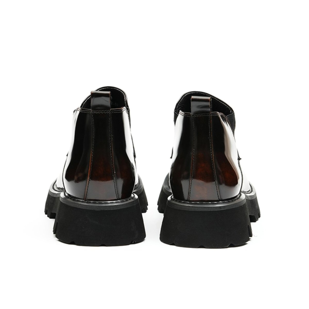 Glossy Calfskin Refined Toe Chelsea Boots for Men - 0cm