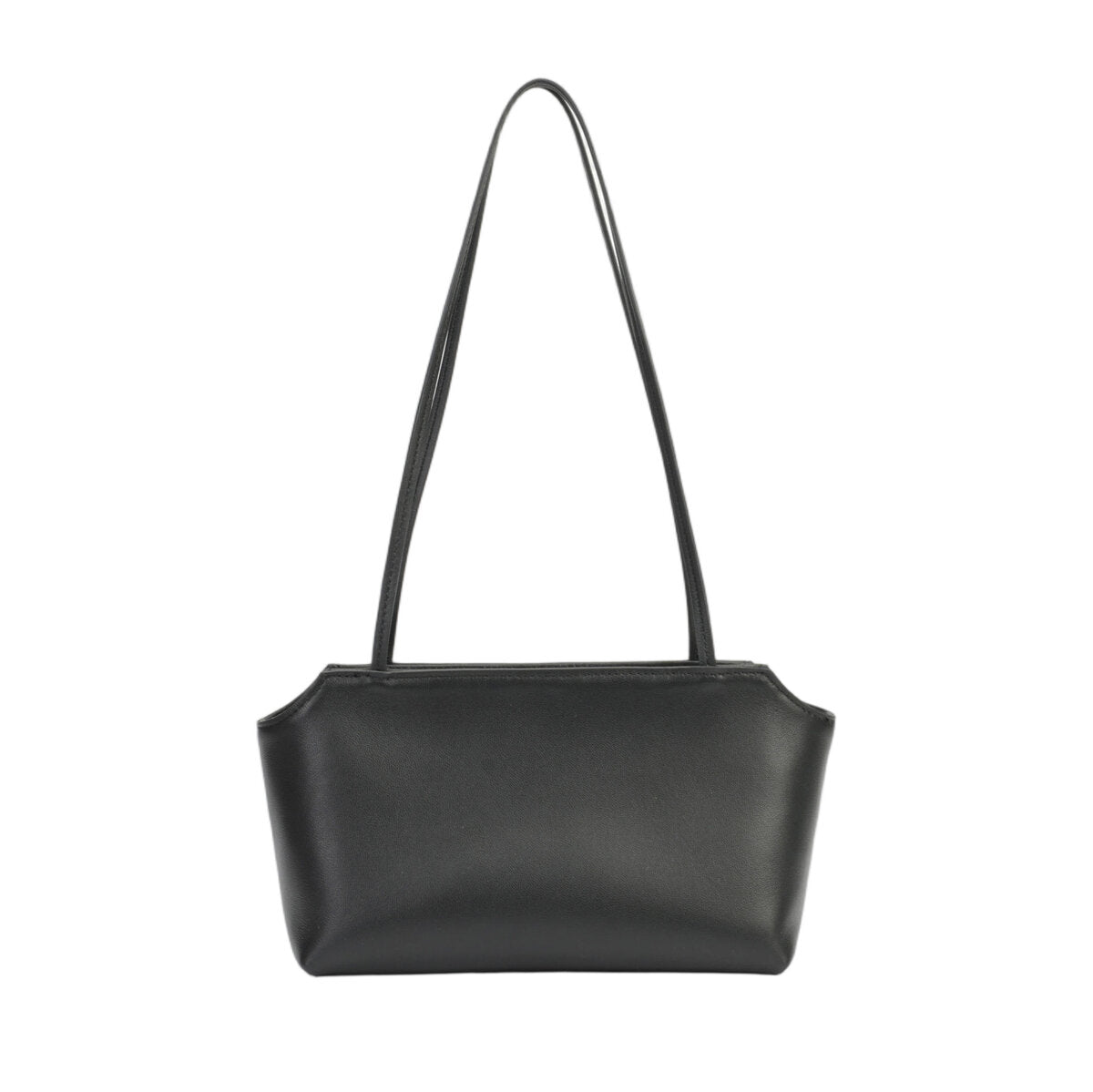 Goatskin Leather Trapezoid Shoulder Bag – Ultra-Lightweight Minimalist Underarm Purse