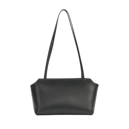 Goatskin Leather Trapezoid Shoulder Bag – Ultra-Lightweight Minimalist Underarm Purse