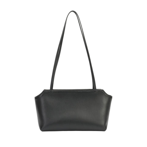 Goatskin Leather Trapezoid Shoulder Bag – Ultra-Lightweight Minimalist Underarm Purse