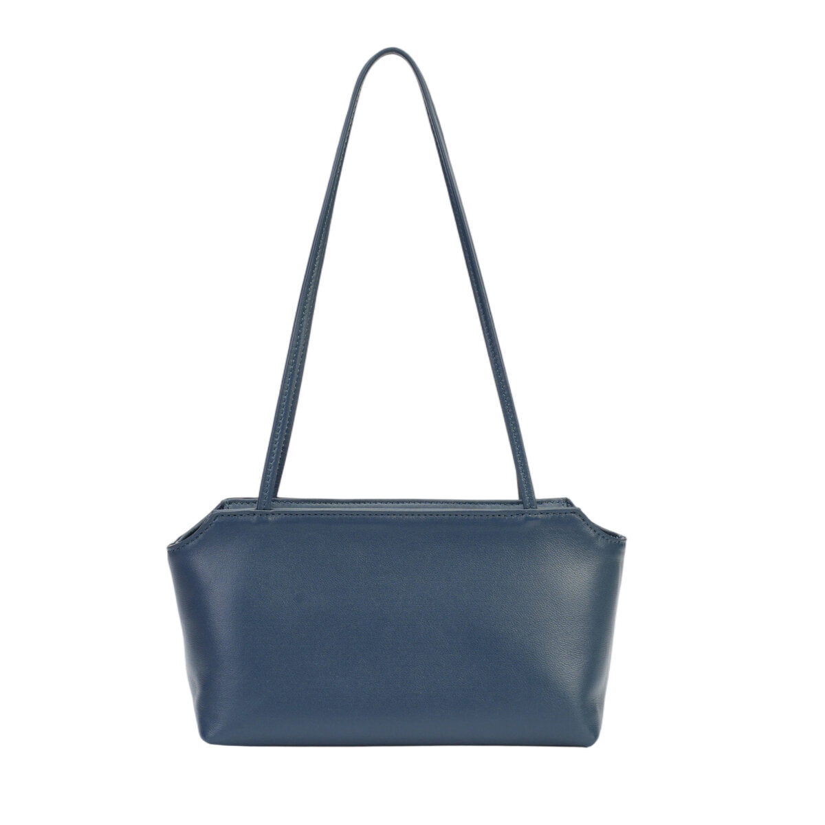 Goatskin Leather Trapezoid Shoulder Bag – Ultra-Lightweight Minimalist Underarm Purse