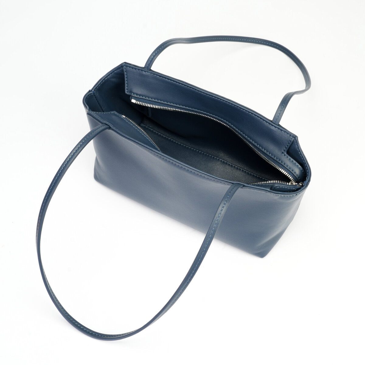 Goatskin Leather Trapezoid Shoulder Bag – Ultra-Lightweight Minimalist Underarm Purse