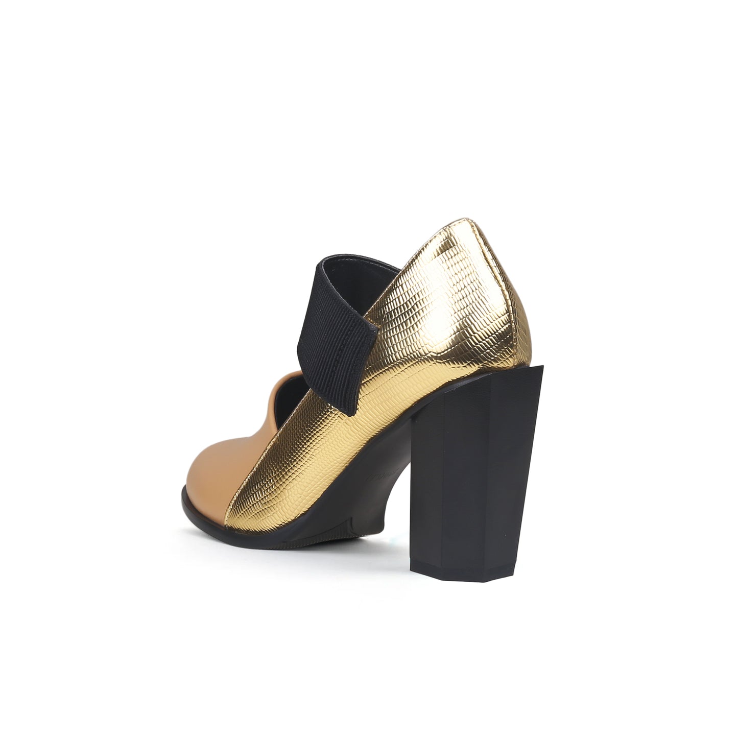gold tone apricot block heel pumps all apricot 4