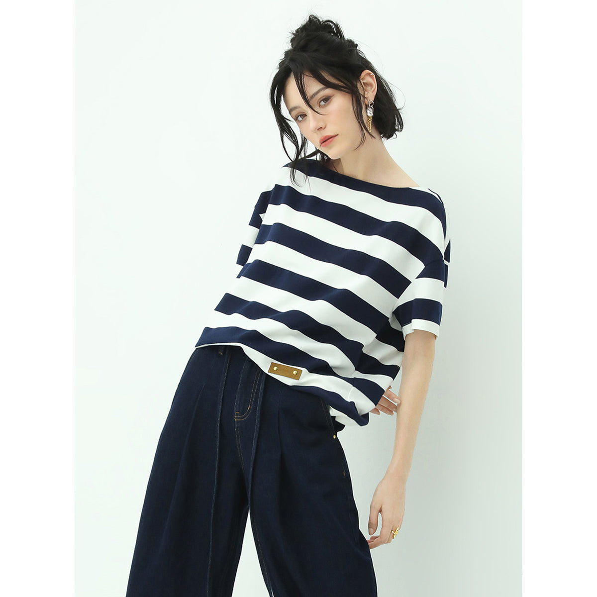 goodwill nautical short sleeved striped knitted tee all stripe 2