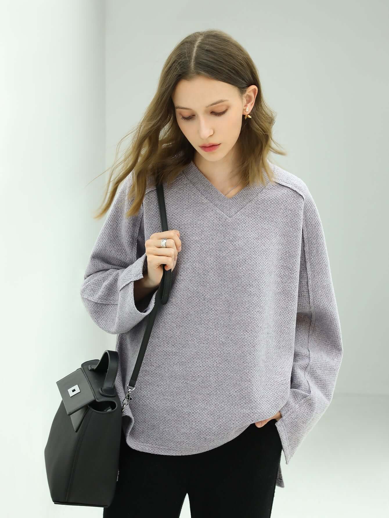 grey patchwork quilt sweatshirt all grey 3