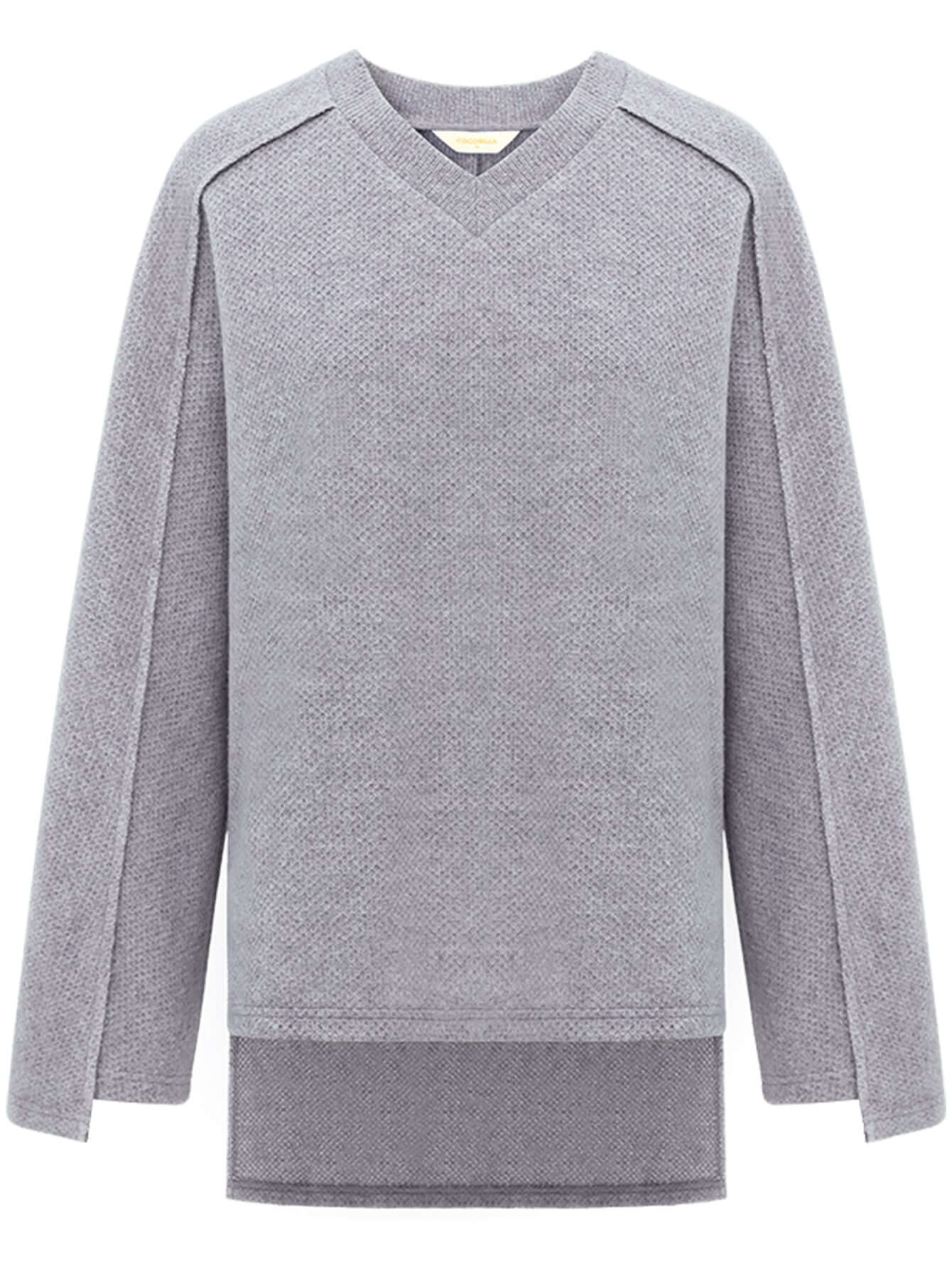 grey patchwork quilt sweatshirt all grey 4