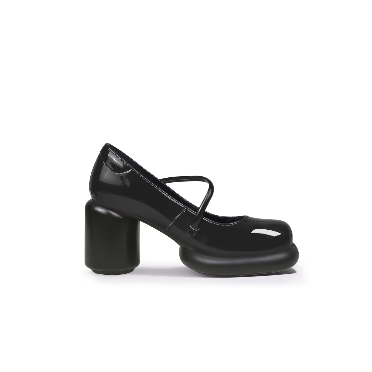 grown up heel mary jane pumps all black 3