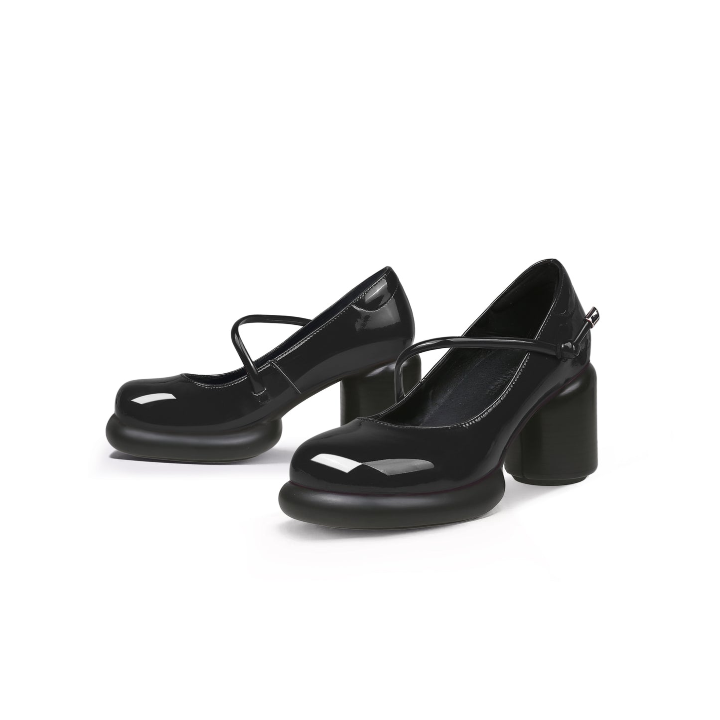 grown up heel mary jane pumps all black 6