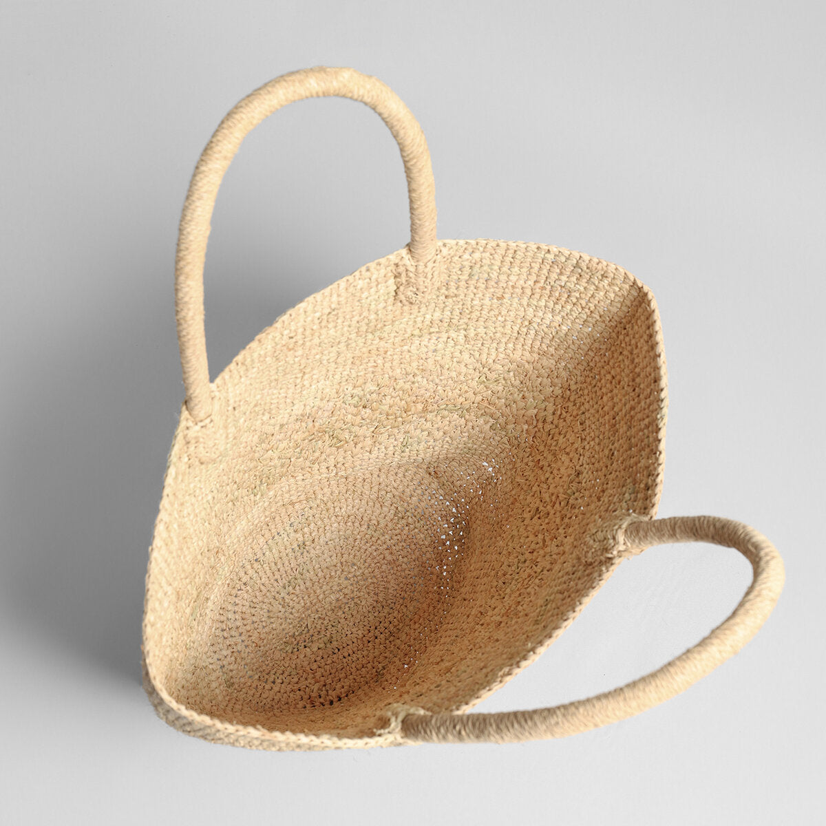 Handwoven Raffia Half-Moon Basket Tote Bag – Large Capacity Beach Market Carryall