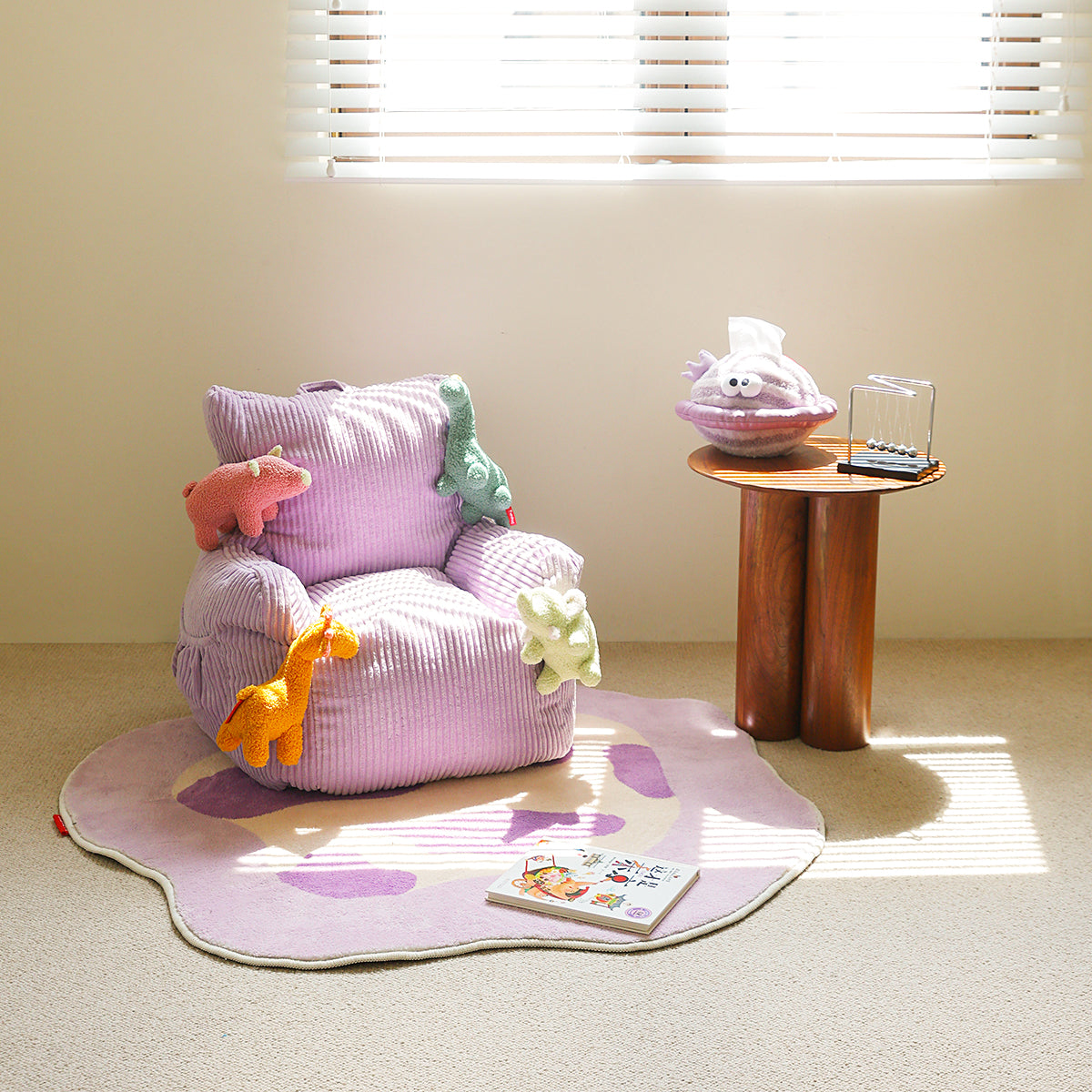 happy dream comfortable bean bag chair lilac 2