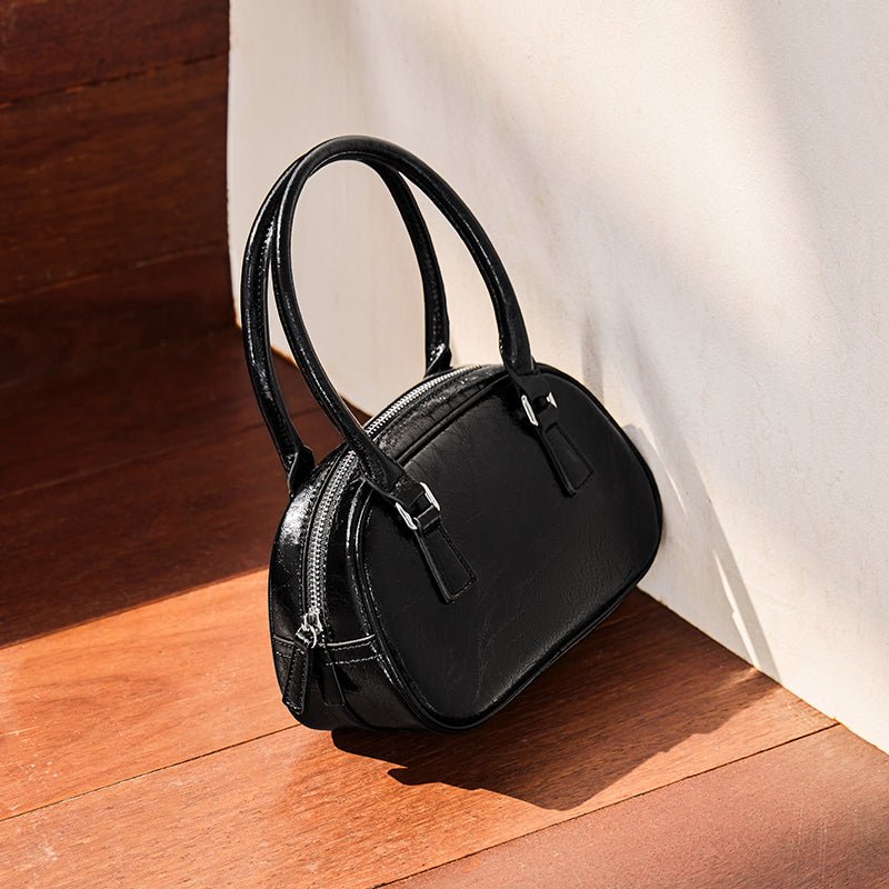Harlow Glossy Mini Bowling Handbag