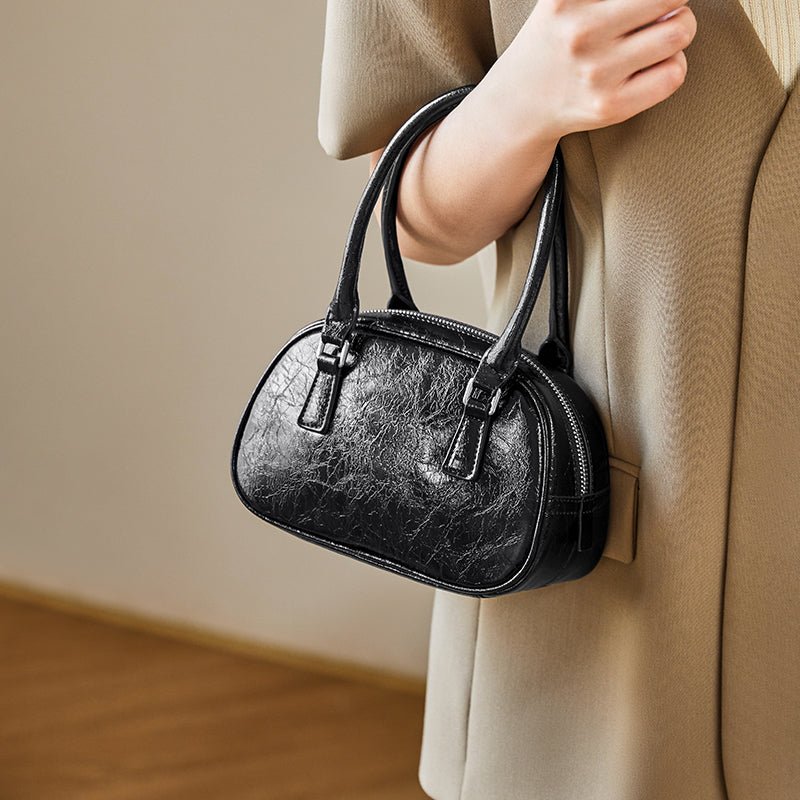 Harlow Glossy Mini Bowling Handbag