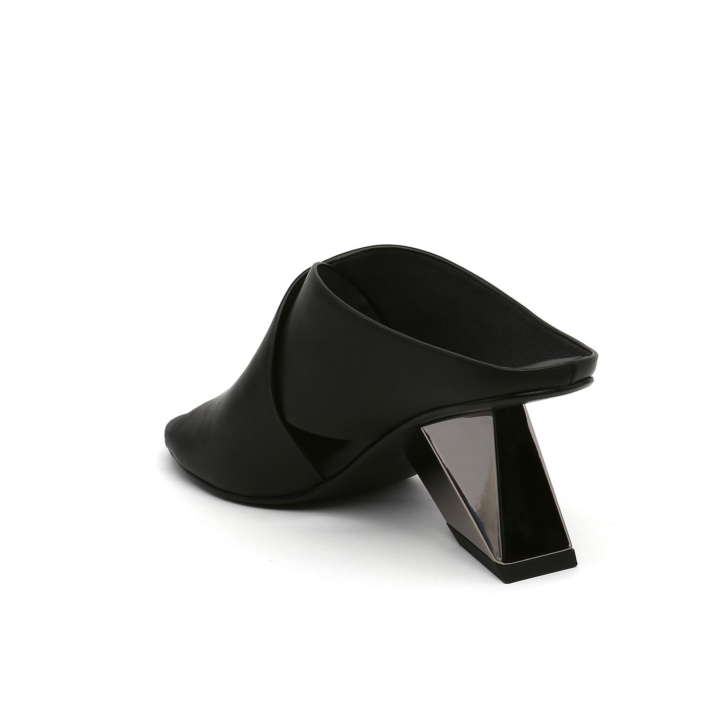 haute criss cross open toe sandals all black 4