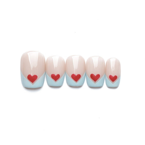 Heartflutter Sheer French Press-On Nails