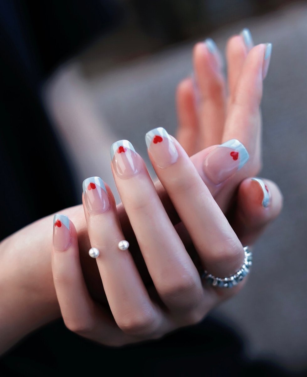 Heartflutter Sheer French Press-On Nails