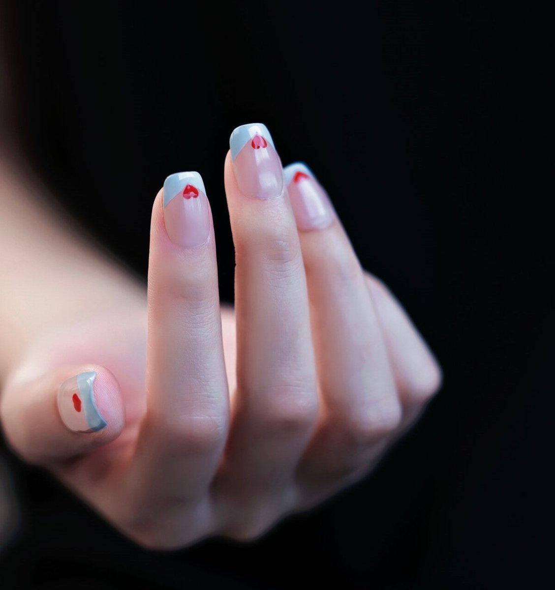 Heartflutter Sheer French Press-On Nails