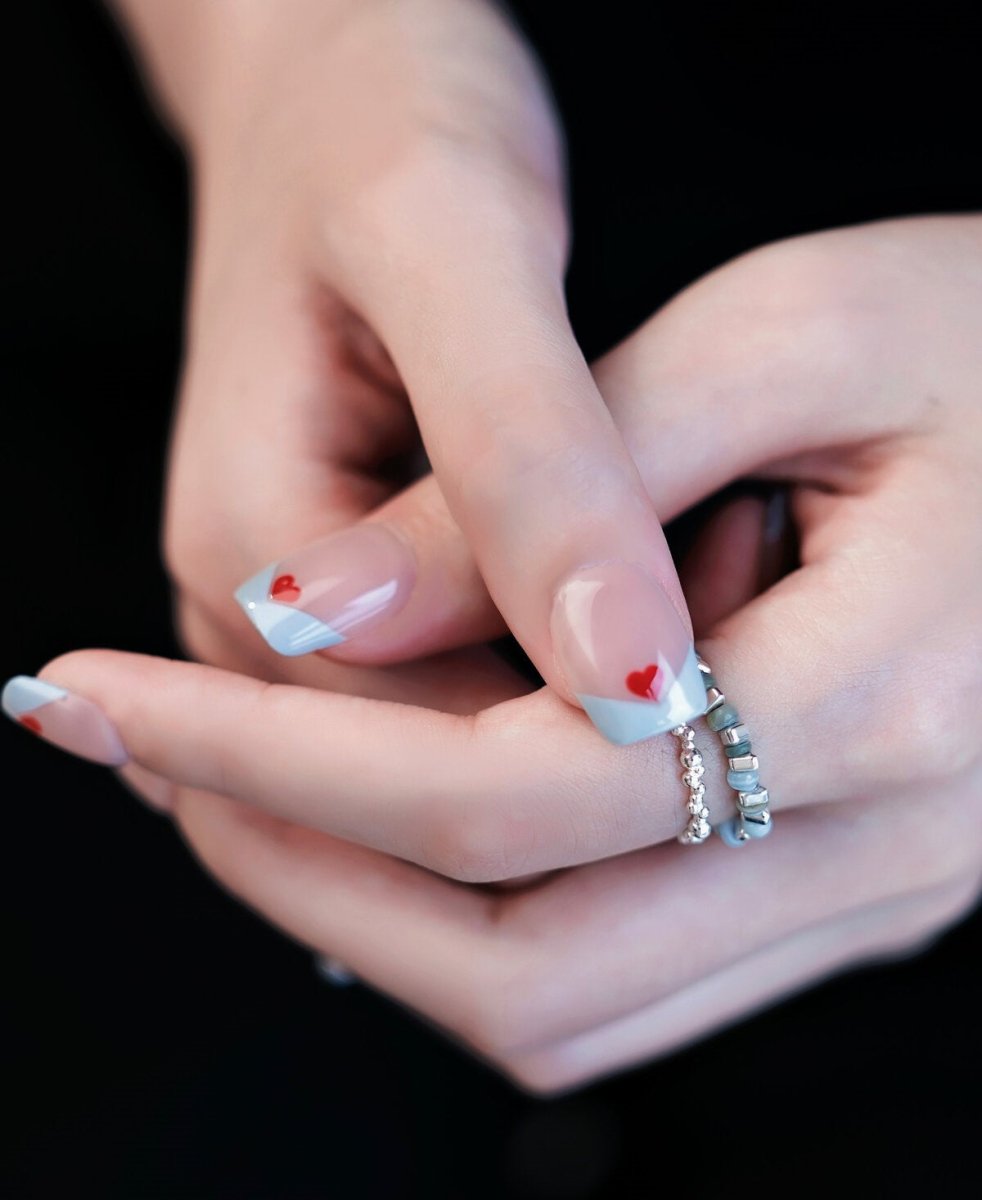 Heartflutter Sheer French Press-On Nails