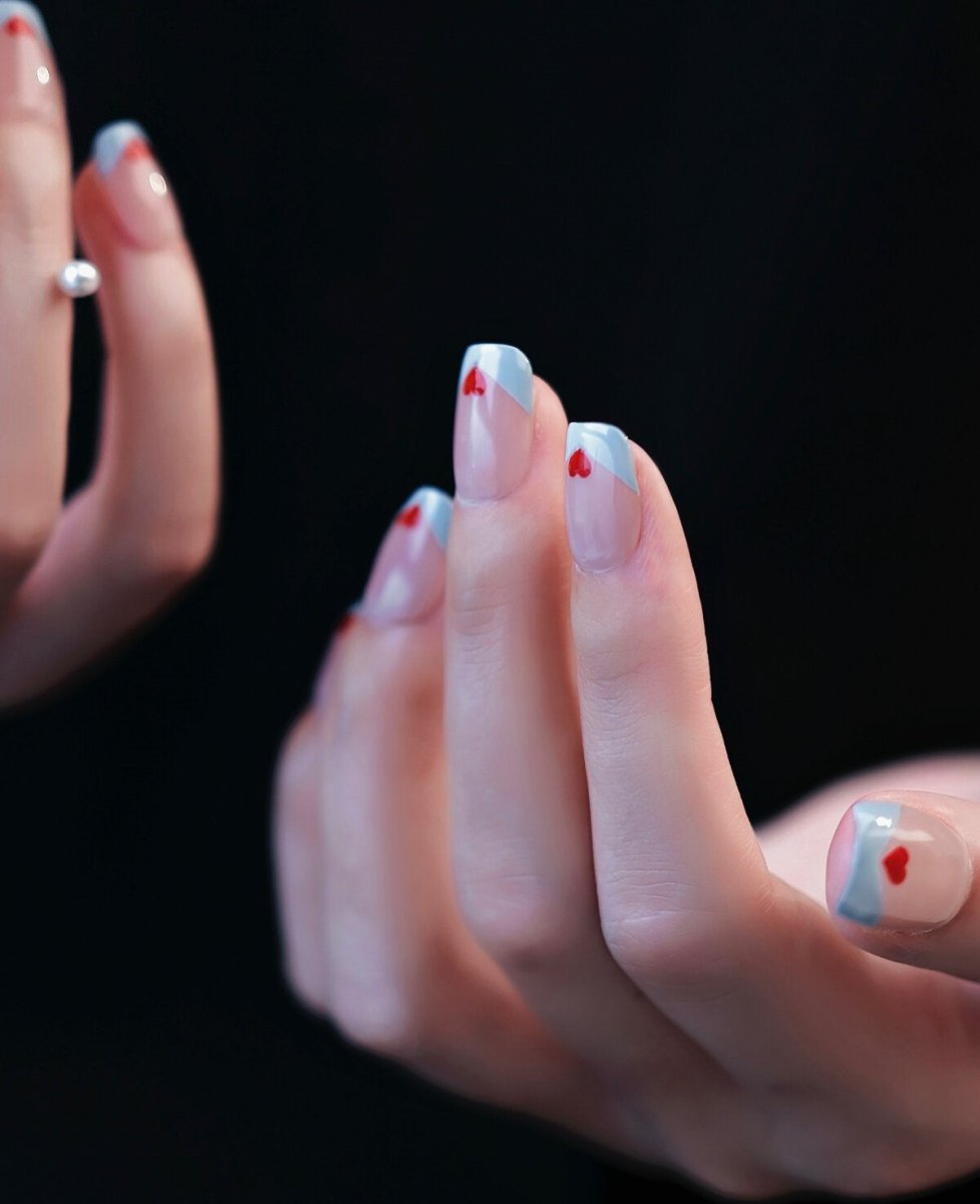 Heartflutter Sheer French Press-On Nails