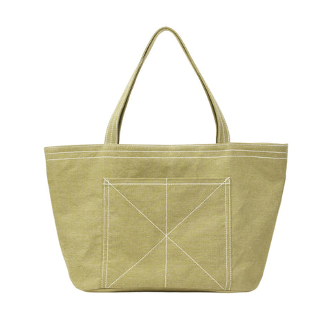 Heavy-Duty Canvas Tote Bag with Reinforced Front Pocket & Zip Closure – Large Laptop Commuter Shoulder Bag