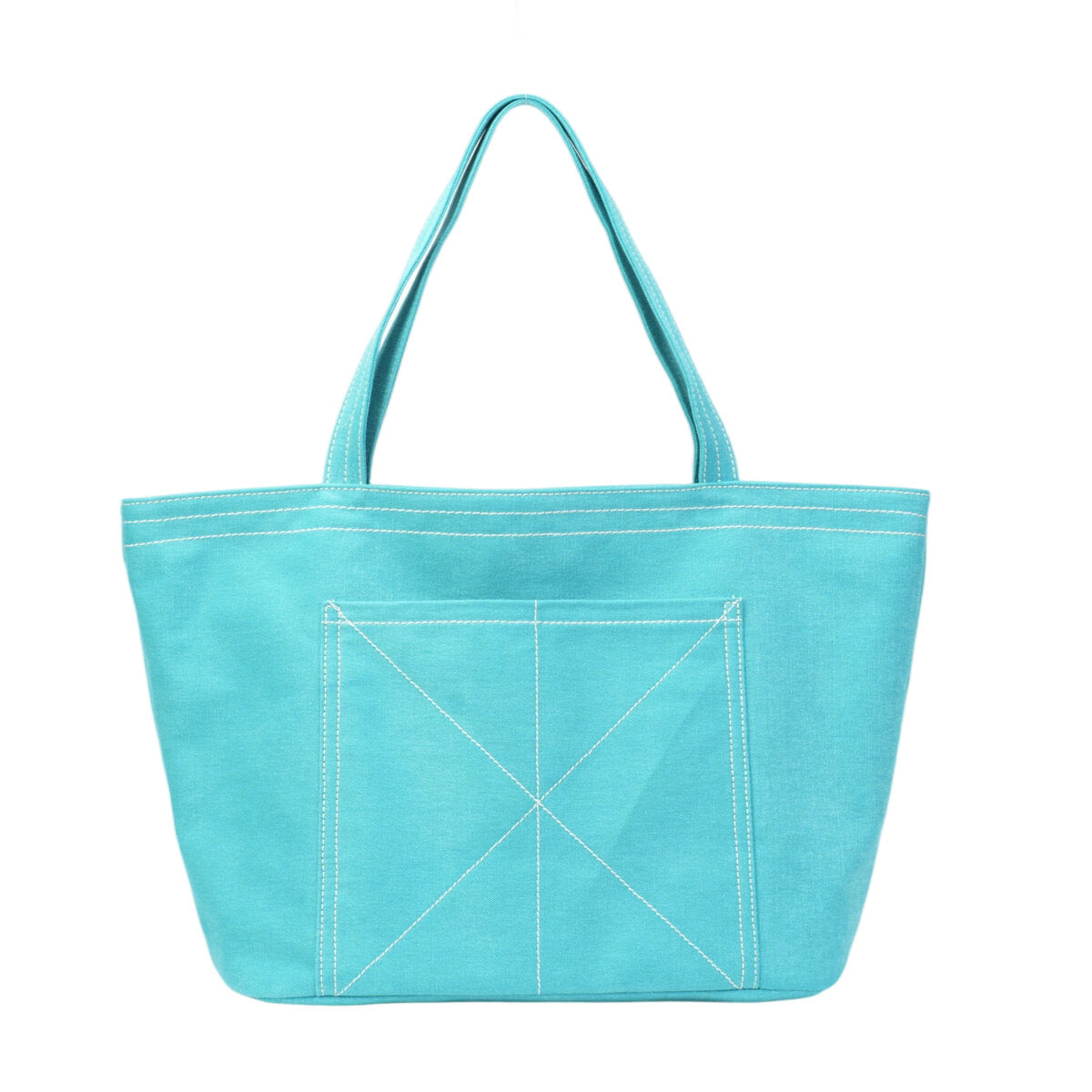 Heavy-Duty Canvas Tote Bag with Reinforced Front Pocket & Zip Closure – Large Laptop Commuter Shoulder Bag