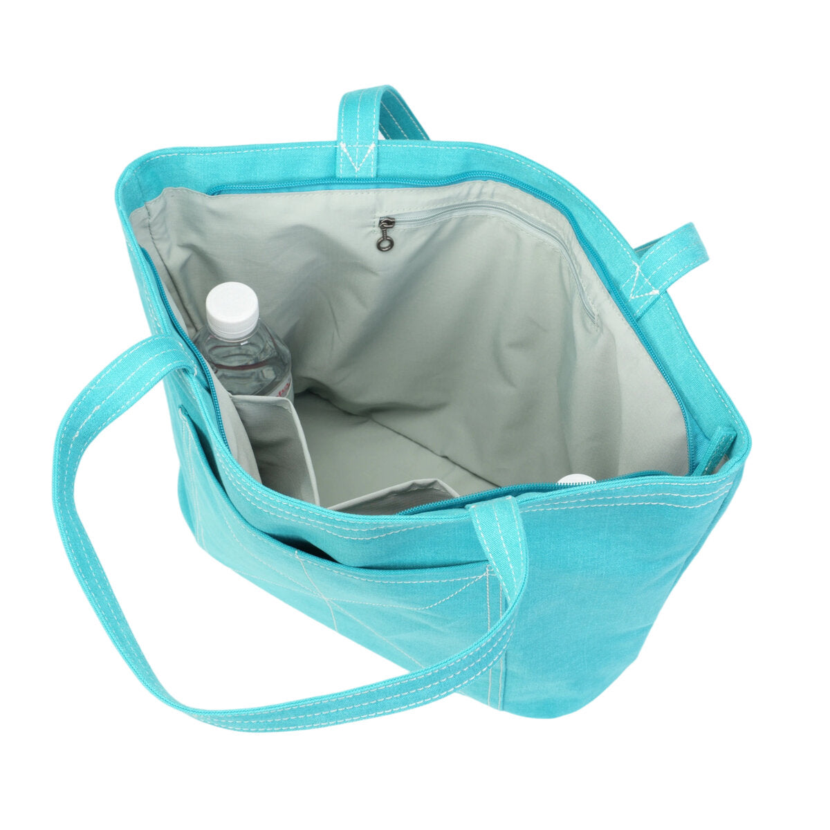 Heavy-Duty Canvas Tote Bag with Reinforced Front Pocket & Zip Closure – Large Laptop Commuter Shoulder Bag