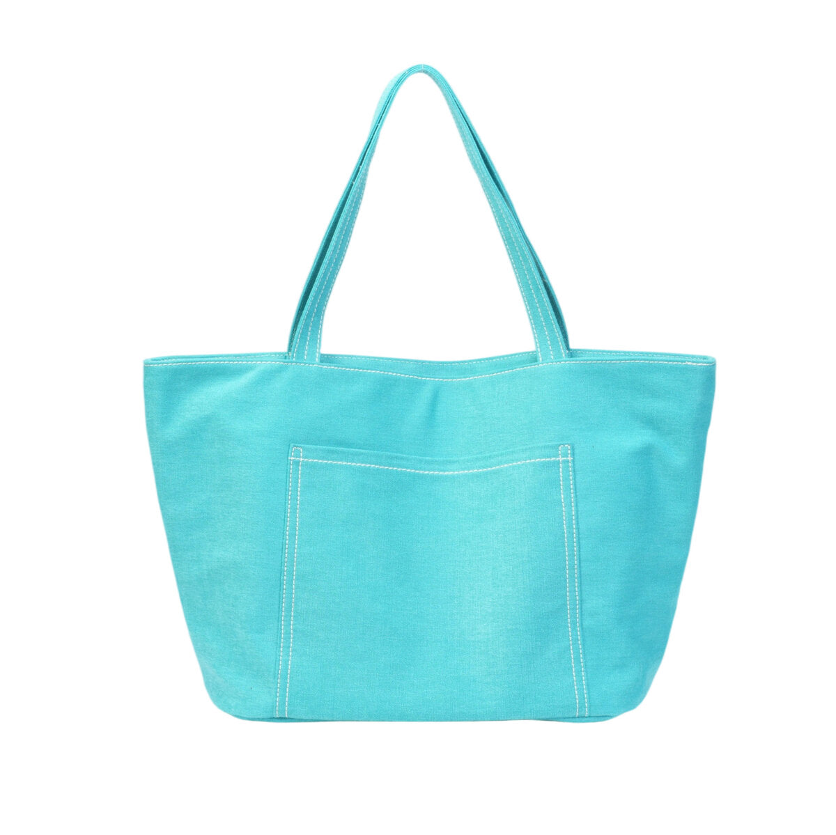 Heavy-Duty Canvas Tote Bag with Reinforced Front Pocket & Zip Closure – Large Laptop Commuter Shoulder Bag