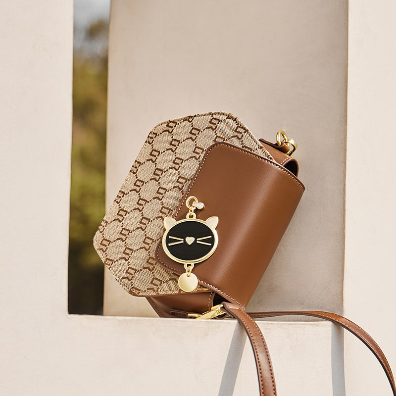 hexagon monogram kittycat shoulder bag all 4