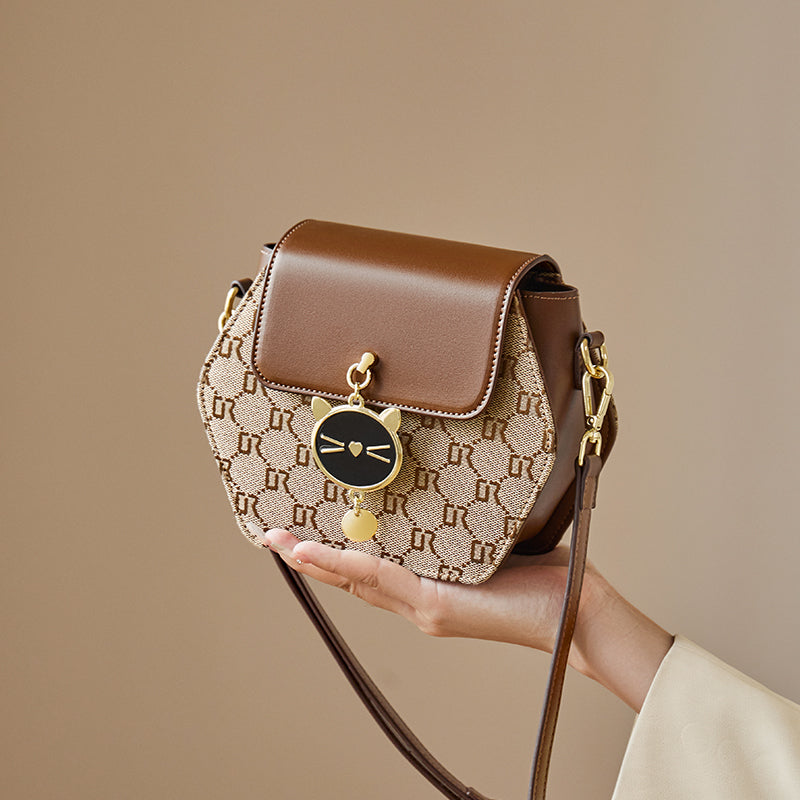 hexagon monogram kittycat shoulder bag all 7