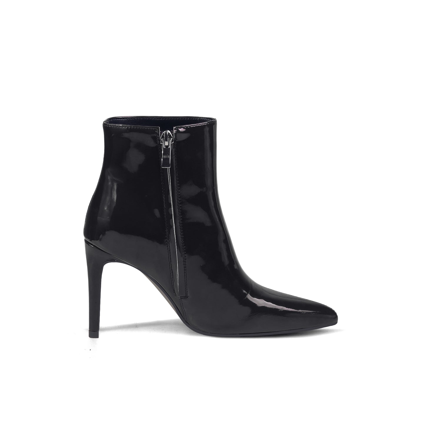 high ankle stiletto boots all black 3