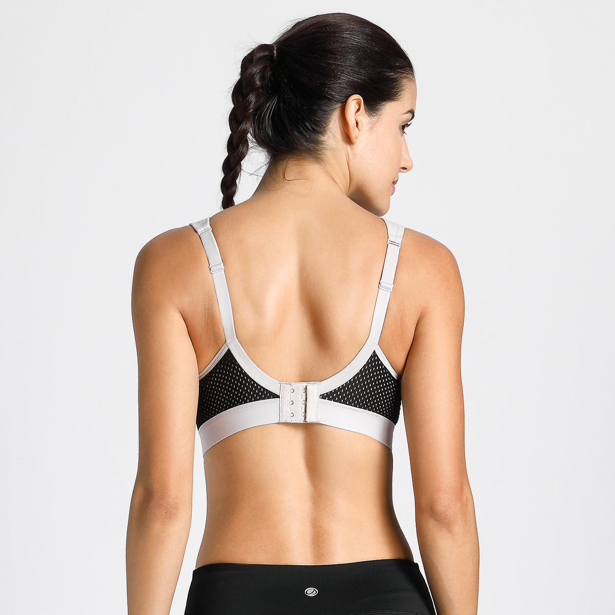 high impact bounce control wireless workout bra all black 3