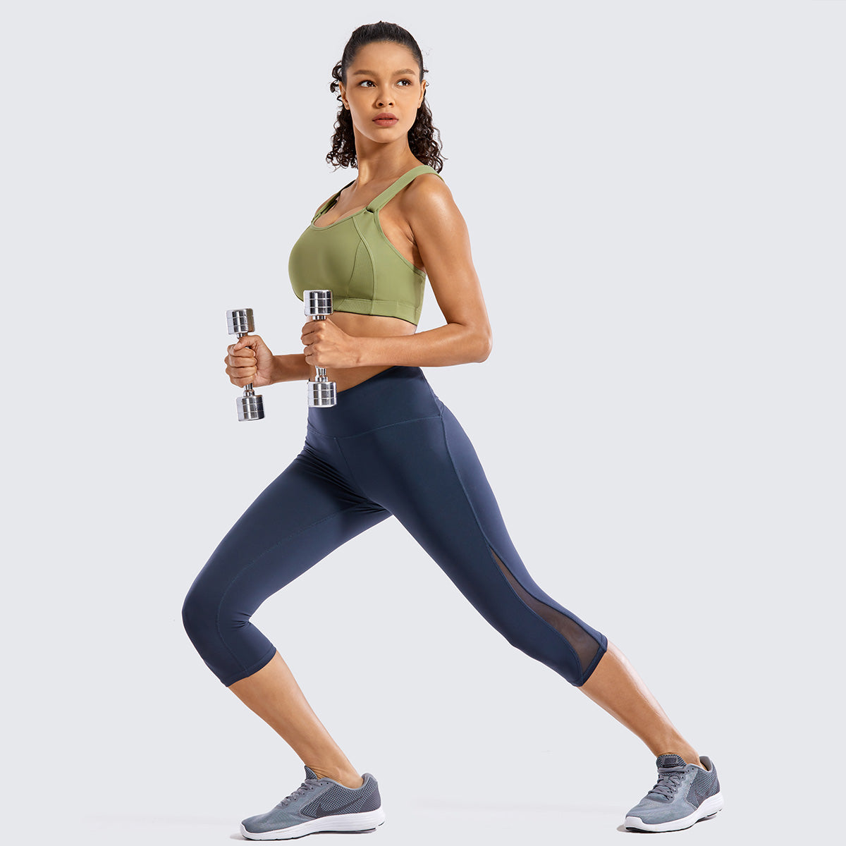 high impact lightly padded wireless sports bra all avocado 3