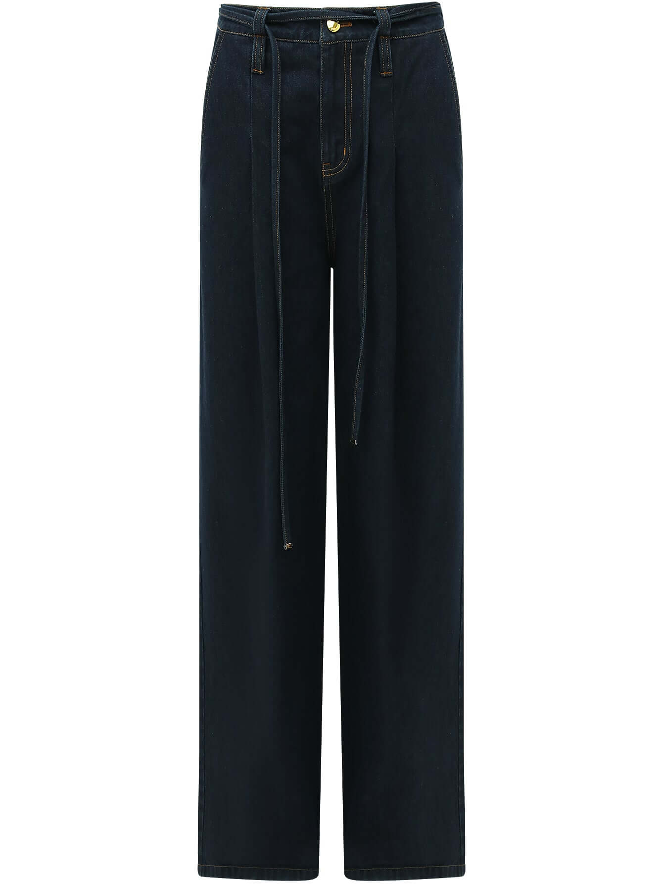 high waisted straight leg jeans in navy all navy 4