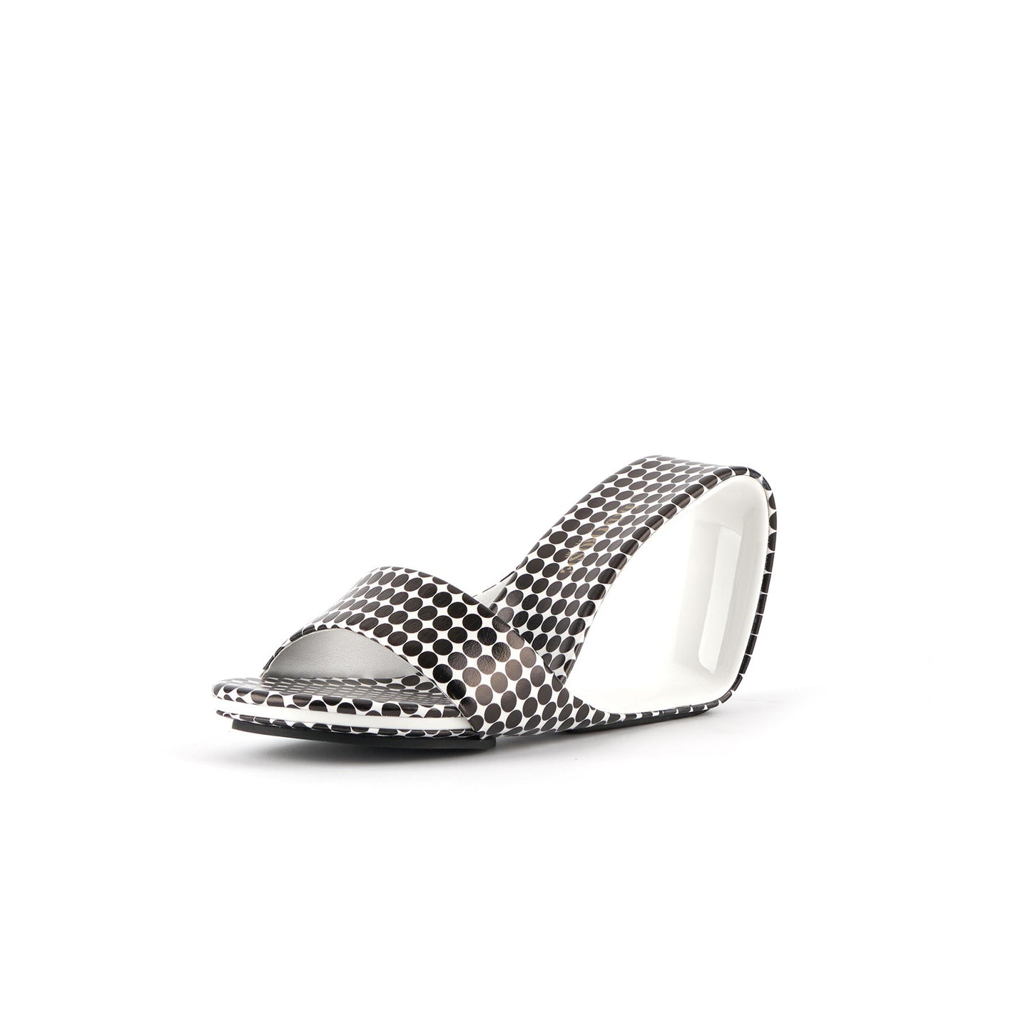 hollow heel slip on mules all black 2