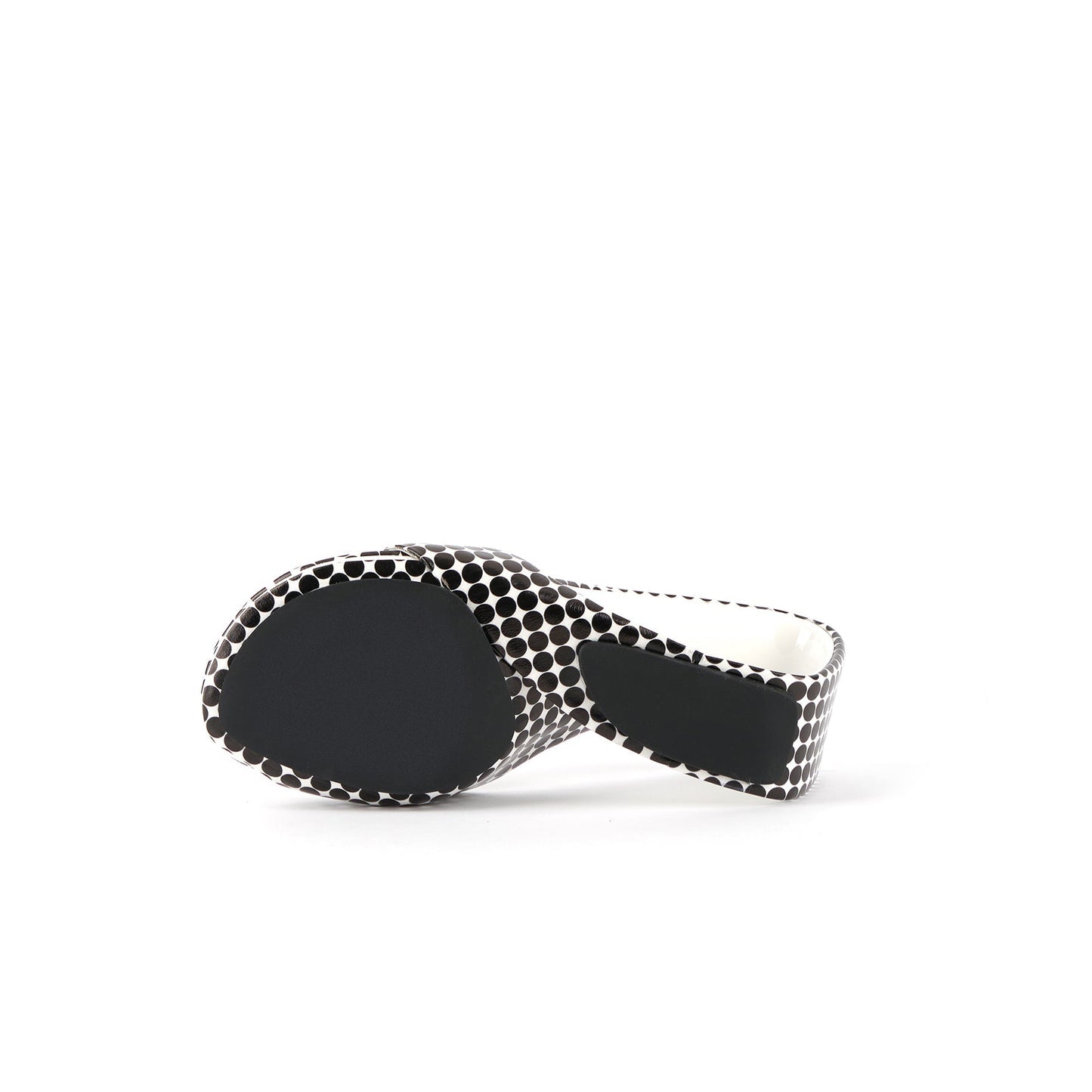 hollow heel slip on mules all black 5