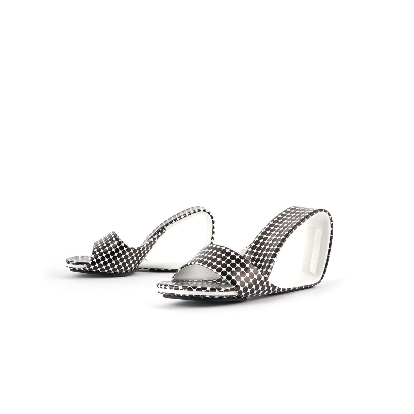 hollow heel slip on mules all black 6