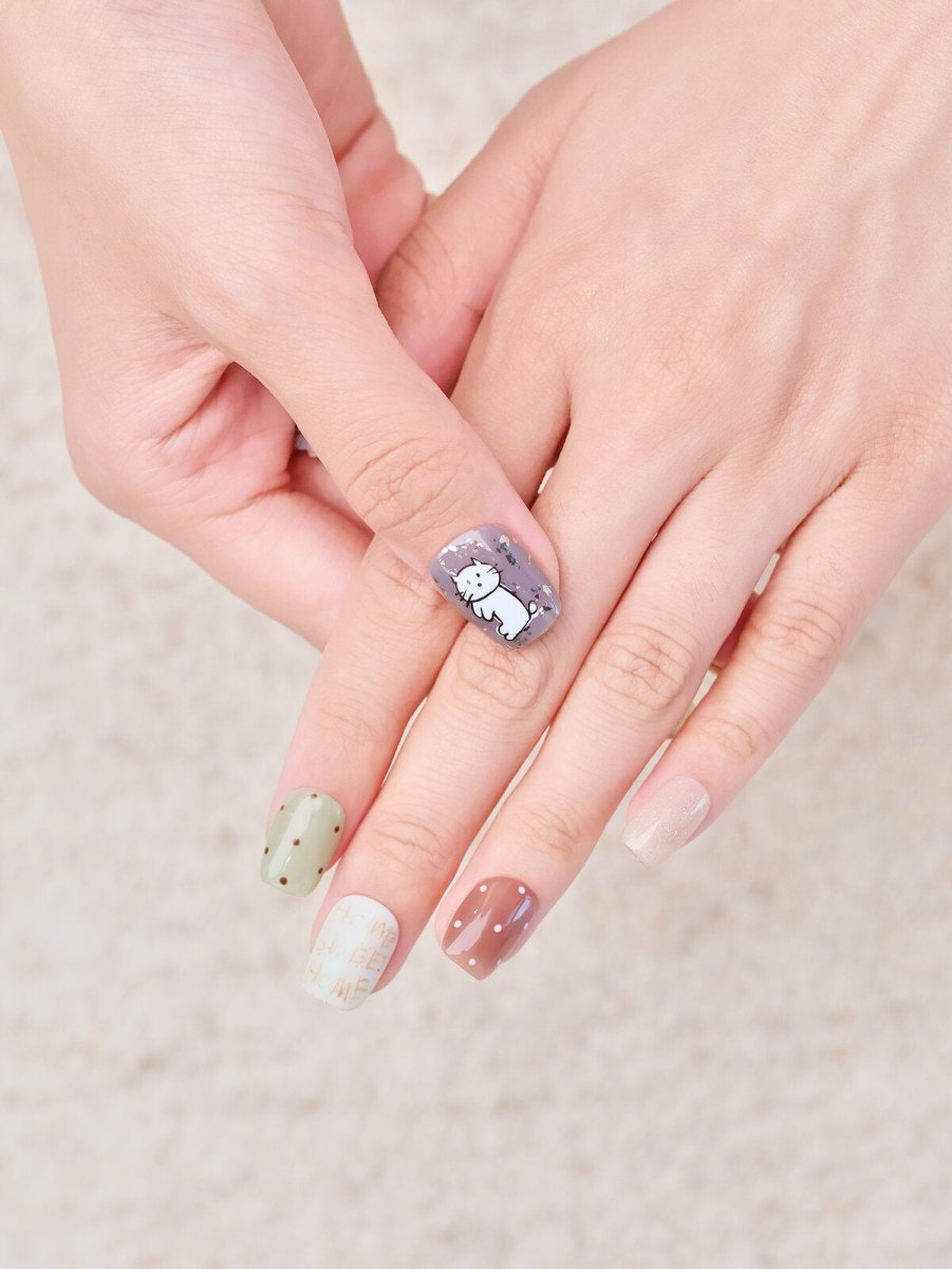 Home Sweet Home Cat Press-On Nails