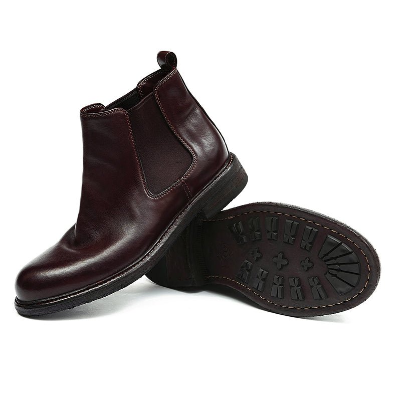 Horsehide Chelsea Boots Classic Ankle Boots for Men - 0cm