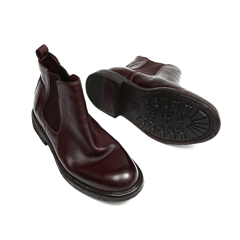 Horsehide Chelsea Boots Classic Ankle Boots for Men - 0cm