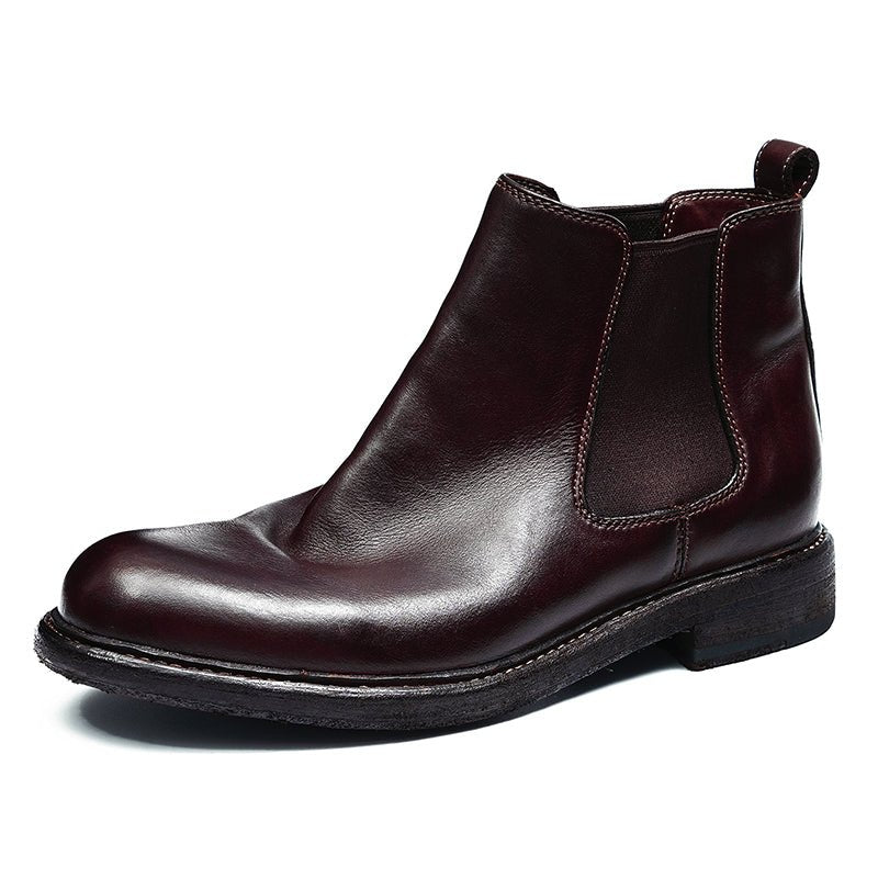 Horsehide Chelsea Boots Classic Ankle Boots for Men - 0cm