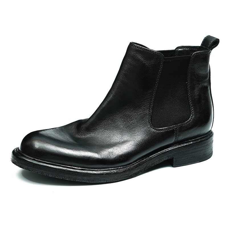 Horsehide Chelsea Boots Classic Ankle Boots for Men - 0cm