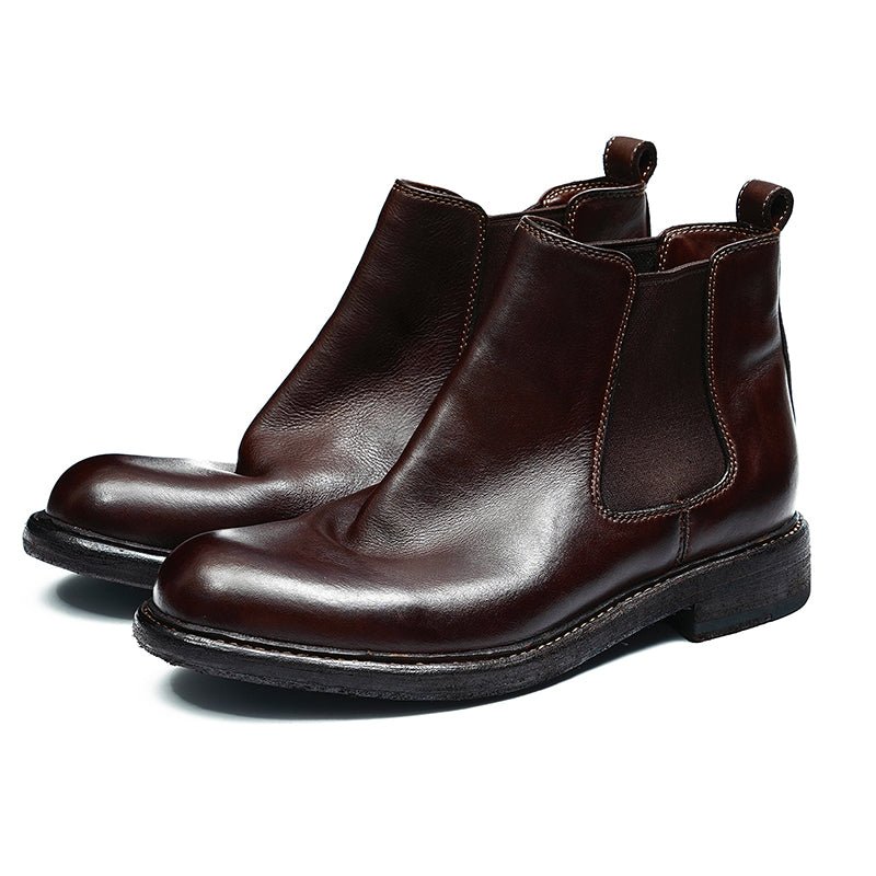Horsehide Chelsea Boots Classic Ankle Boots for Men - 0cm