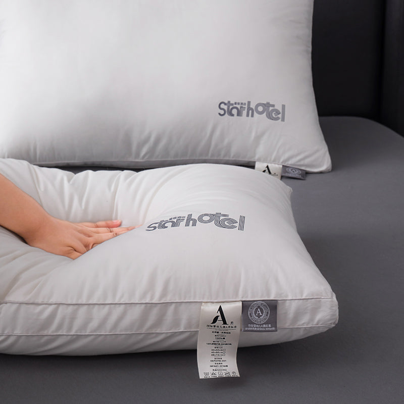 100% Cotton Hotel Grade Neck Support Pillow 2 Pack Set