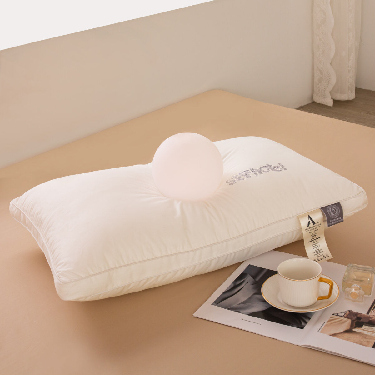 100% Cotton Hotel Grade Neck Support Pillow 2 Pack Set