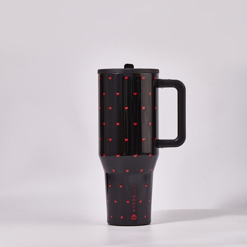 HydroJug Queen of Hearts Traveler Tumbler – Black Valentine Limited Edition