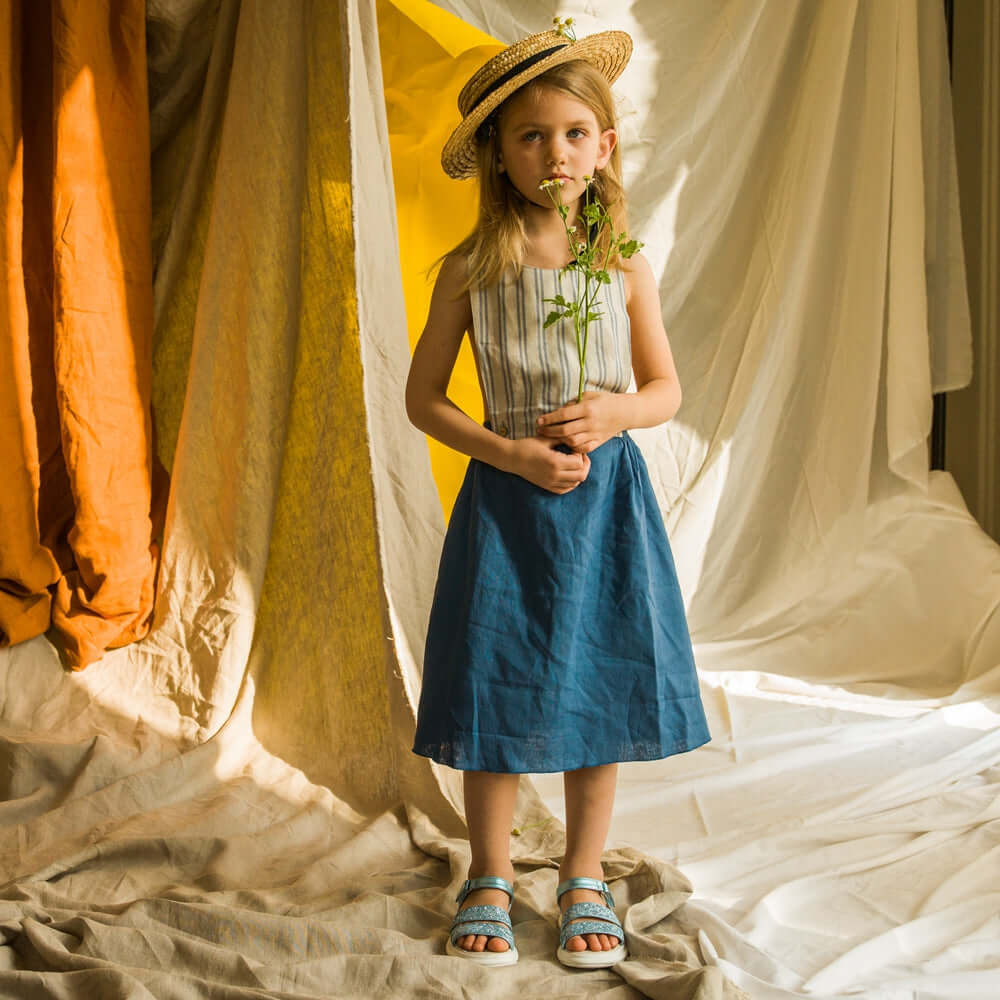 Ice Princess Metallic Blue Sandals - 0cm