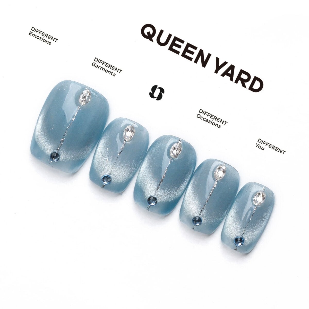 Iceland Frost Cat-Eye Press-On Nails
