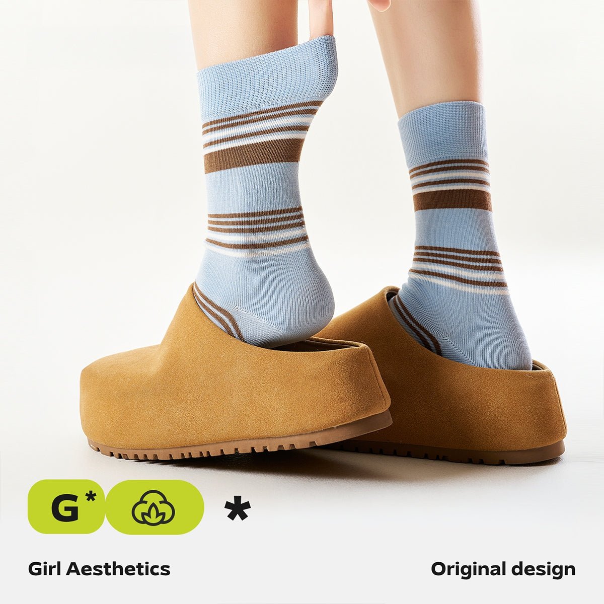 Illustrated Ribbon & Cherry Mid - Calf Socks – Women's 5 - Pair All - Season Crew Set