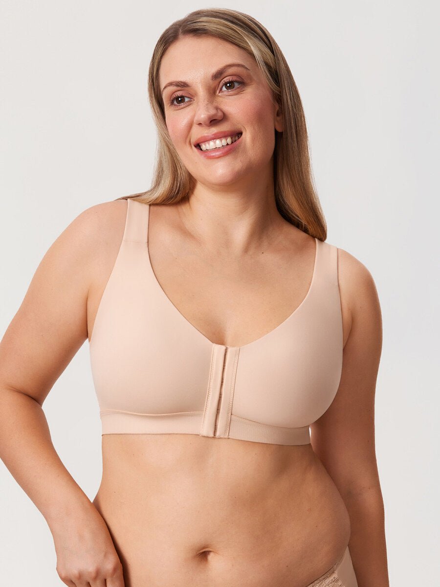 Inbarely Plus Front Closure Posture Support Wireless Full Coverage Bra