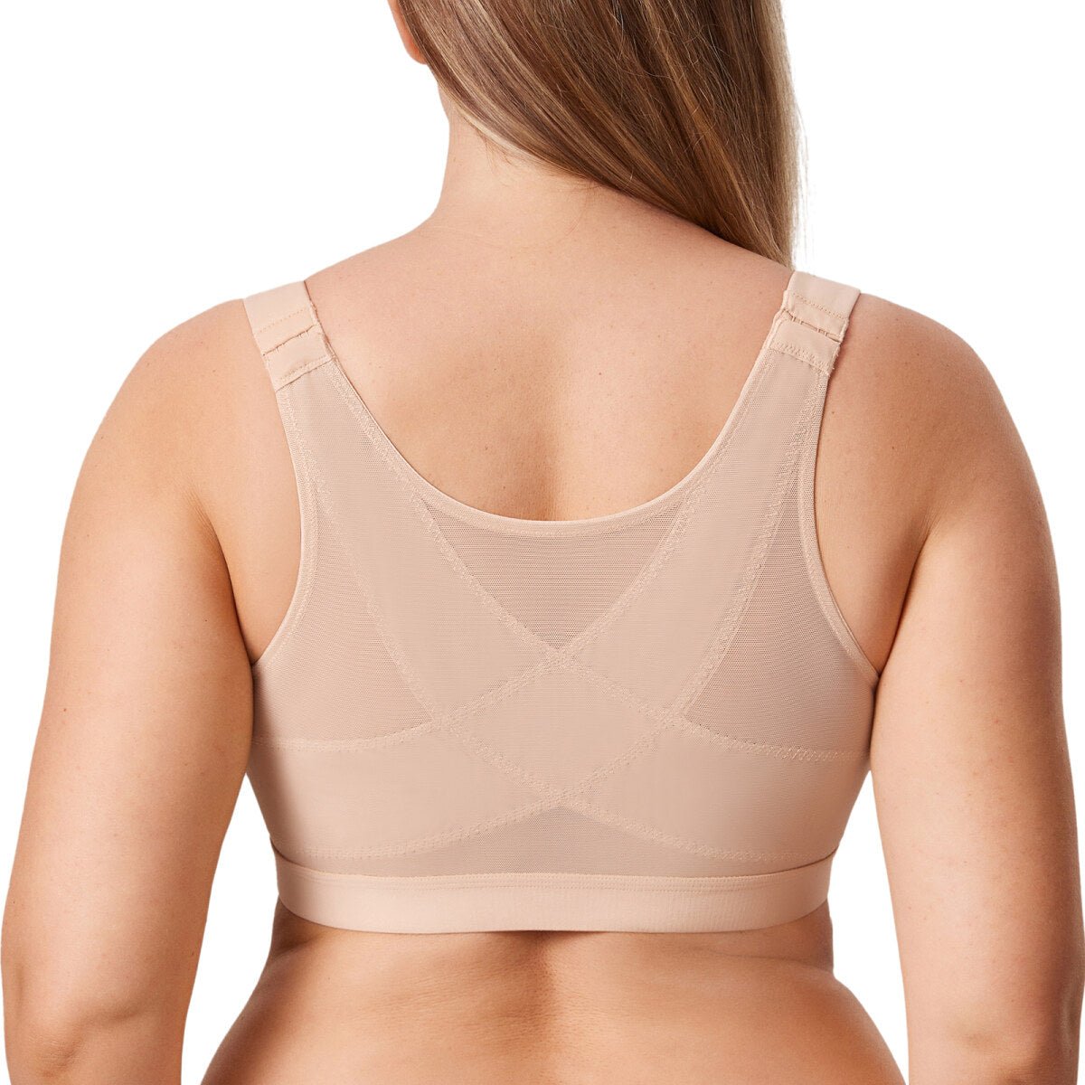 Inbarely Plus Front Closure Posture Support Wireless Full Coverage Bra
