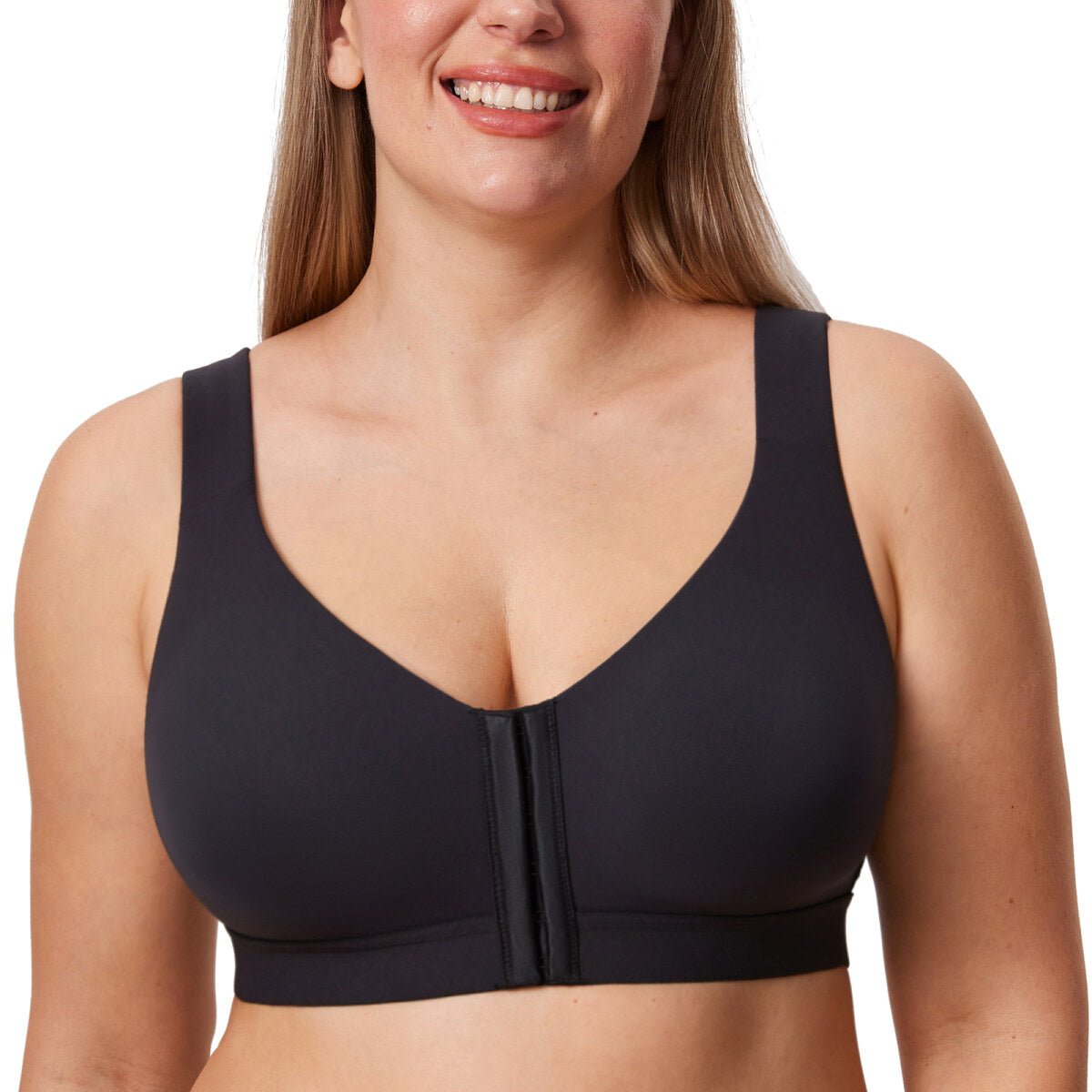 Inbarely Plus Front Closure Posture Support Wireless Full Coverage Bra